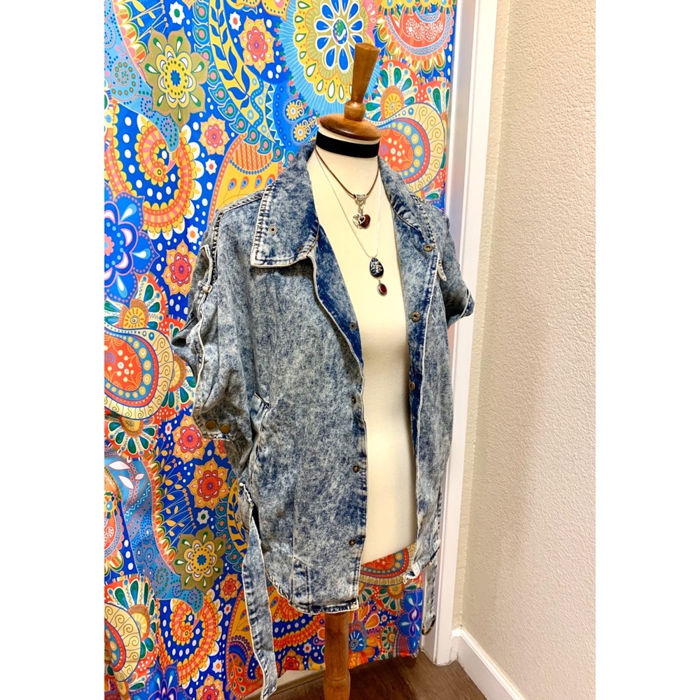 🌈 Stylish street denim jacket - Picture 7 of 8